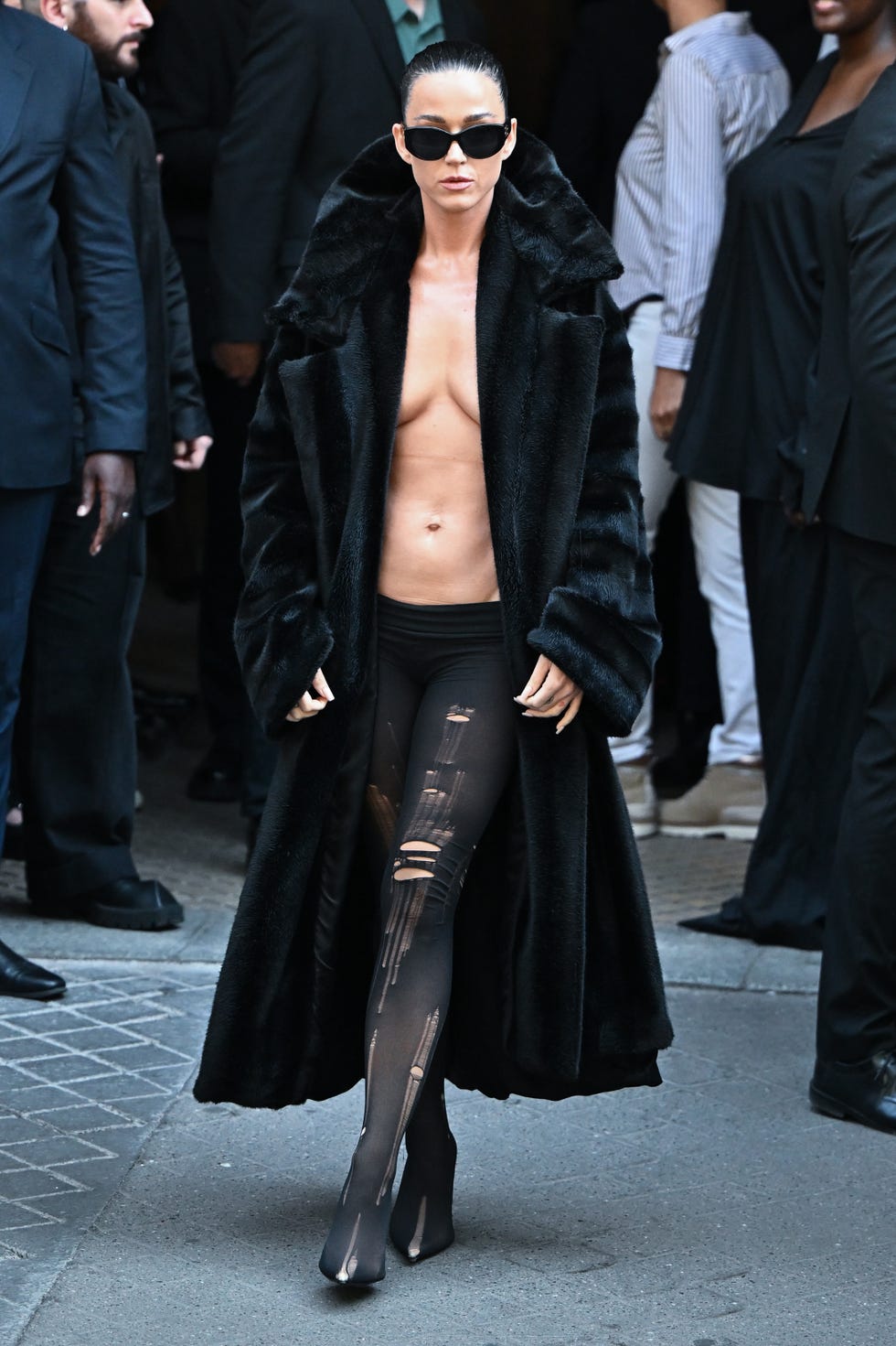 Katy Perry Goes Topless During Paris Fashion Week