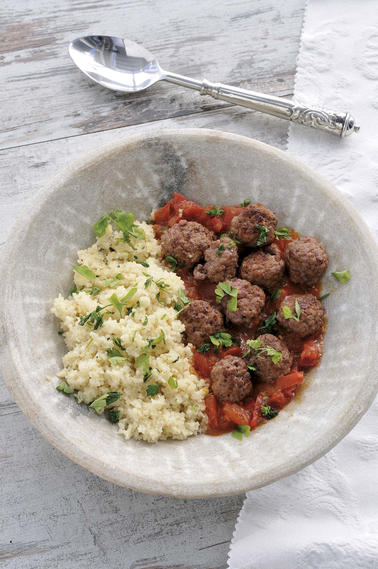 kefta al horno con cuscús