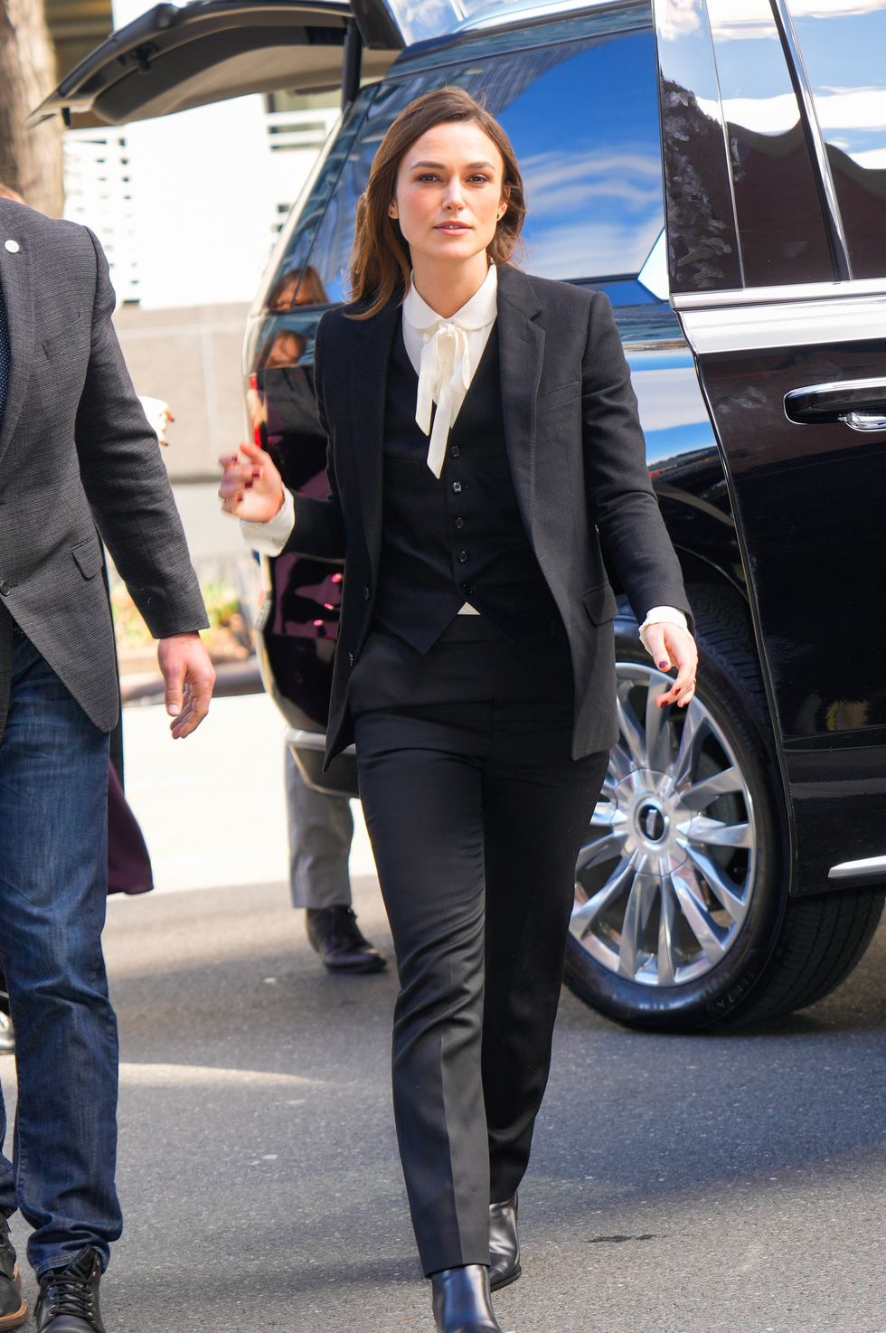 Keira Knightley's fashionable 24 hours in six different looks