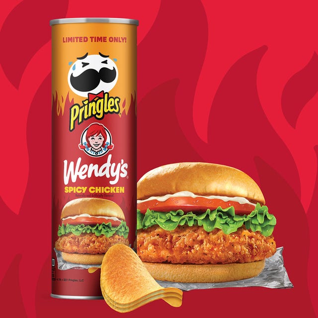 kellogg company pringles wendy's spicy chicken sandwich chips