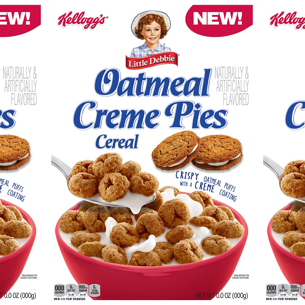 oatmeal creme pies cereal from kellogg's and little debbie