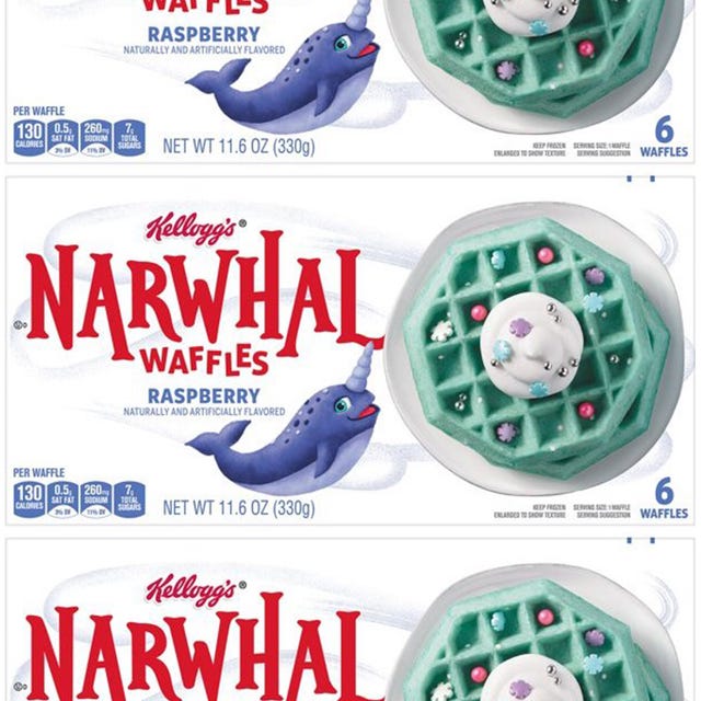 kellogg's narwhal raspberry waffles