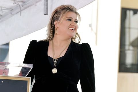 los angeles, california   september 19 kelly clarkson is honored with a star on the hollywood walk of fame on september 19, 2022 in los angeles, california photo by kevin wintergetty images