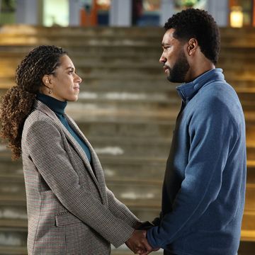kelly mccreary as maggie, anthony hill as winston, grey's anatomy