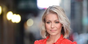 new york, ny   february 22  television personality kelly ripa enters the "the late show with stephen colbert" taping at the ed sullivan theater on february 22, 2017 in new york city  photo by ray tamarragc images