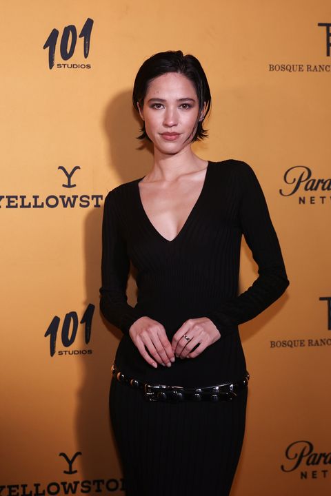 kelsey asbille attends the black carpet during yellowstone season 5 fort worth premiere at hotel drover on november 13, 2022 in fort worth, texas photo by omar vegagetty images