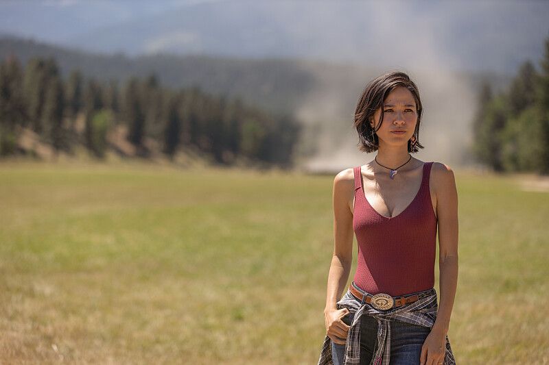 Yellowstone' Star Kelsey Asbille Stuns in Strapless Dress on the