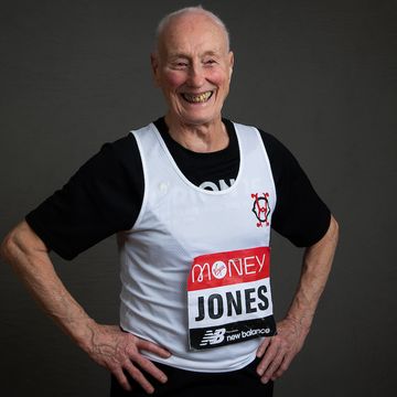 ken jones, 86 years old, part of the ever presents, the name of the group of runners who have participated in every single london marathon since 1981, and their friends and families ahead of the 40th  and will run it for the 40th
time in the historic 40th race launch marathon house, london tuesday 4th february 2020 photo thomas lovelock for london marathon events

for further information medialondonmarathoneventscouk