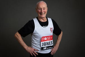 ken jones, 86 years old, part of the ever presents, the name of the group of runners who have participated in every single london marathon since 1981, and their friends and families ahead of the 40th  and will run it for the 40th
time in the historic 40th race launch marathon house, london tuesday 4th february 2020 photo thomas lovelock for london marathon events

for further information medialondonmarathoneventscouk