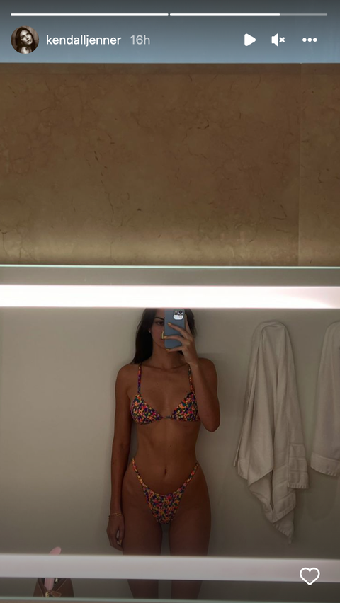 kendall jenner floral swimsuit