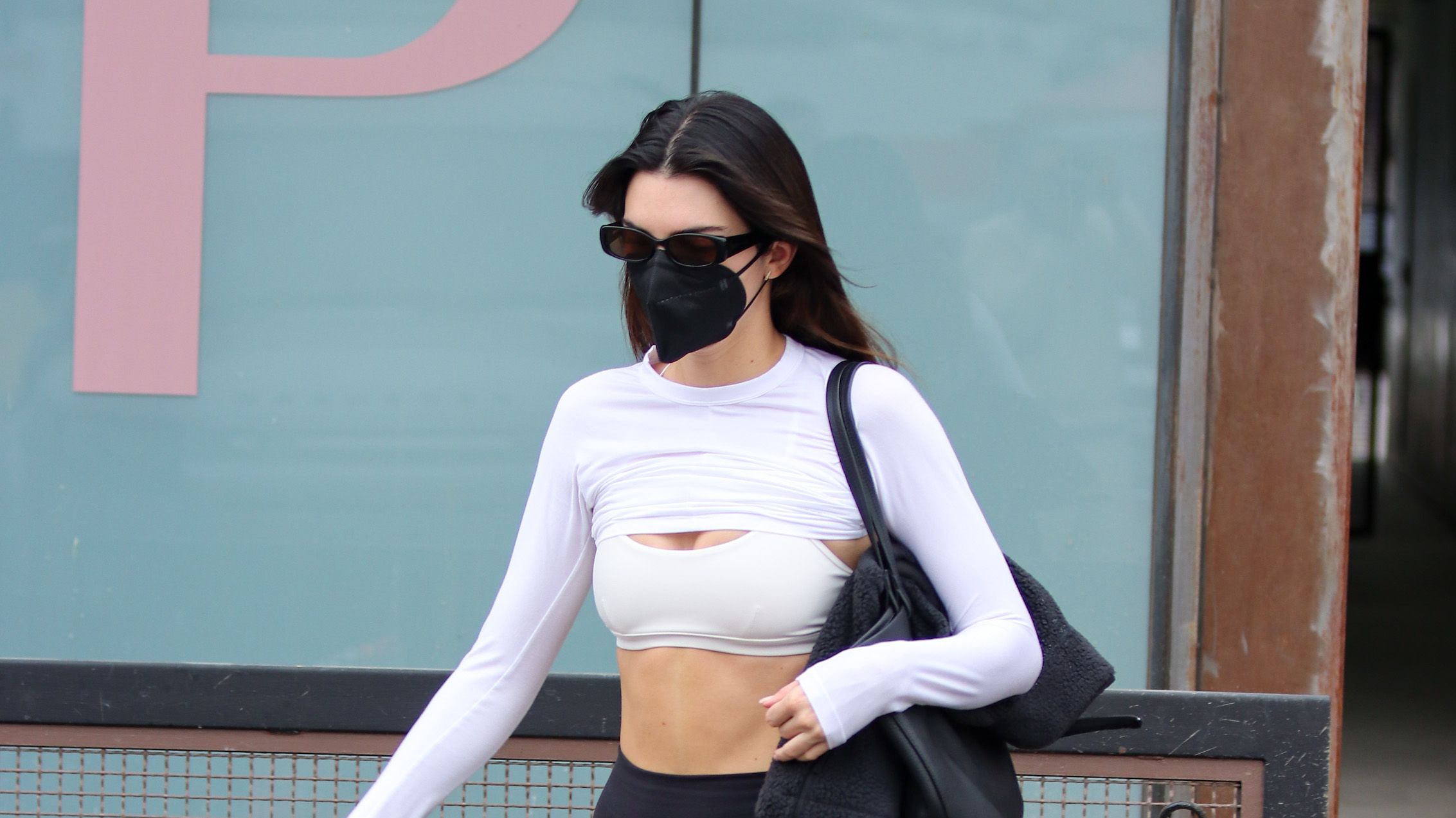 Kendall Jenner Wears a T-Shirt Under a Tank Top