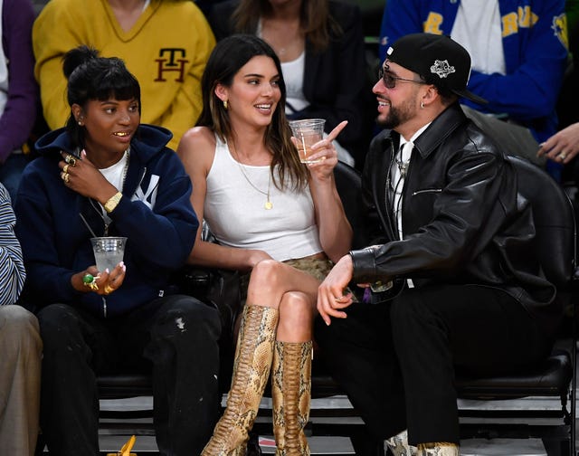 Kendall and Bad Bunny stepped out for the Lakers v Warriors game