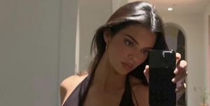 kendall jenner braless plunging dress