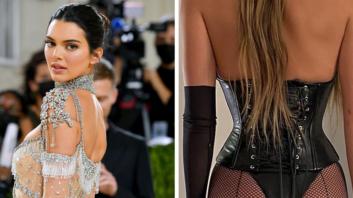 Kendall Jenner poses in skintight leather catsuits and Louis
