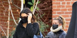 los angeles, ca   december 14 kendall jenner and hailey bieber head for a workout session together on december 14, 2020 in los angeles, california photo by rachpootmegagc images