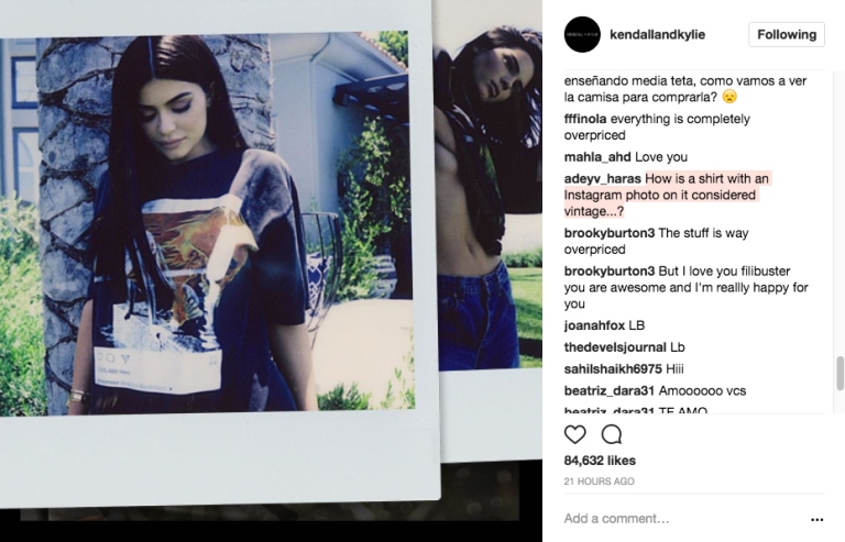 kylie kendall shirt controversy