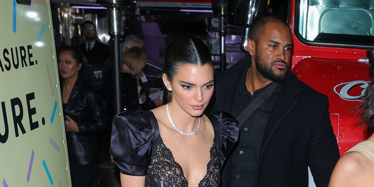 Kendall Jenner Wears a See-Through Lace Dress For a Night Out