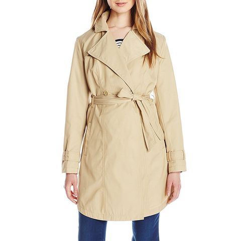 Clothing, Trench coat, Coat, Outerwear, Sleeve, Overcoat, Collar, Beige, Duster, Neck, 
