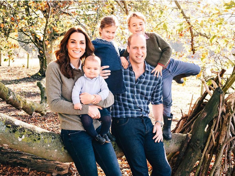 威廉王子與凱特一家的2018年聖誕賀卡照片。