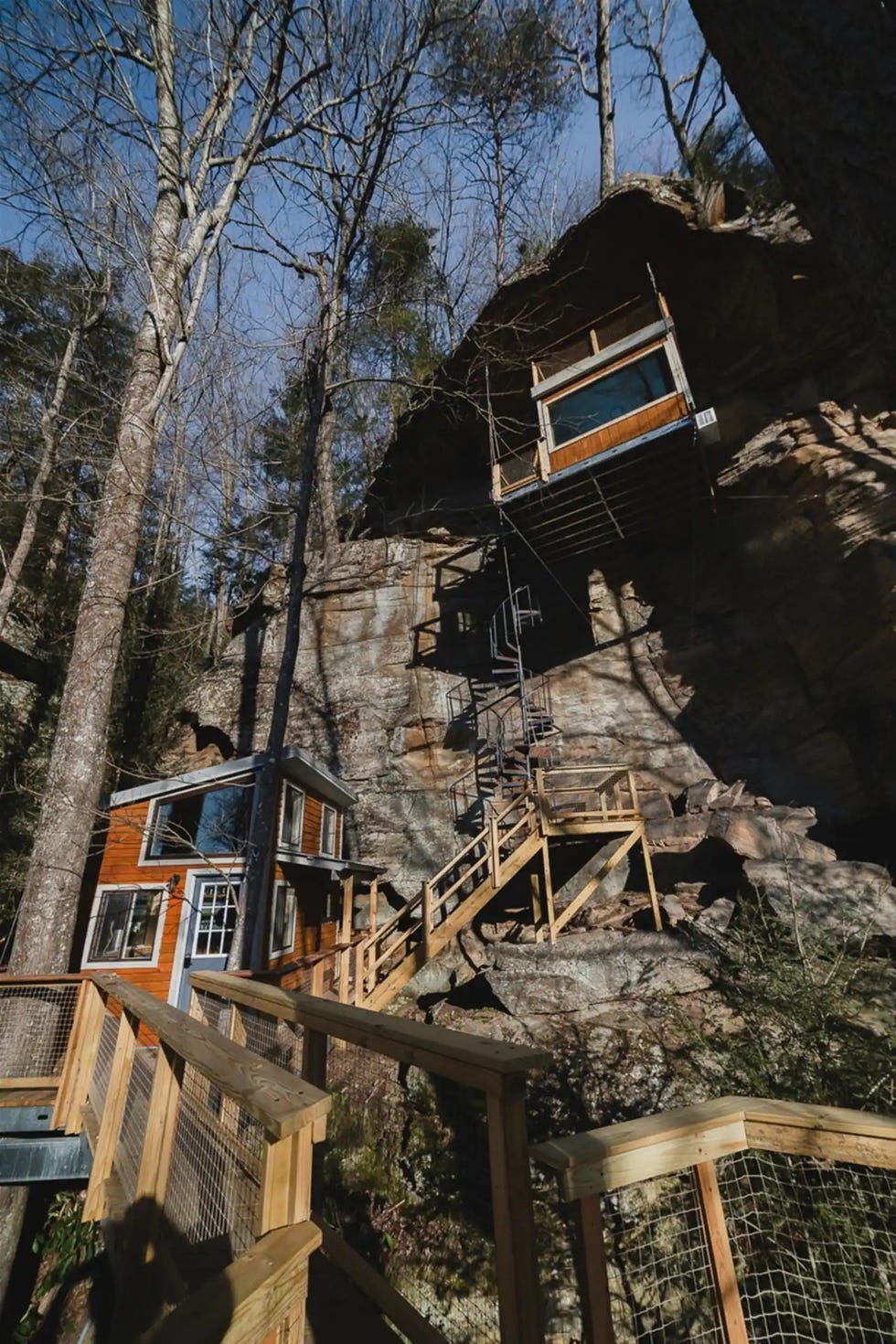 a house on a cliff