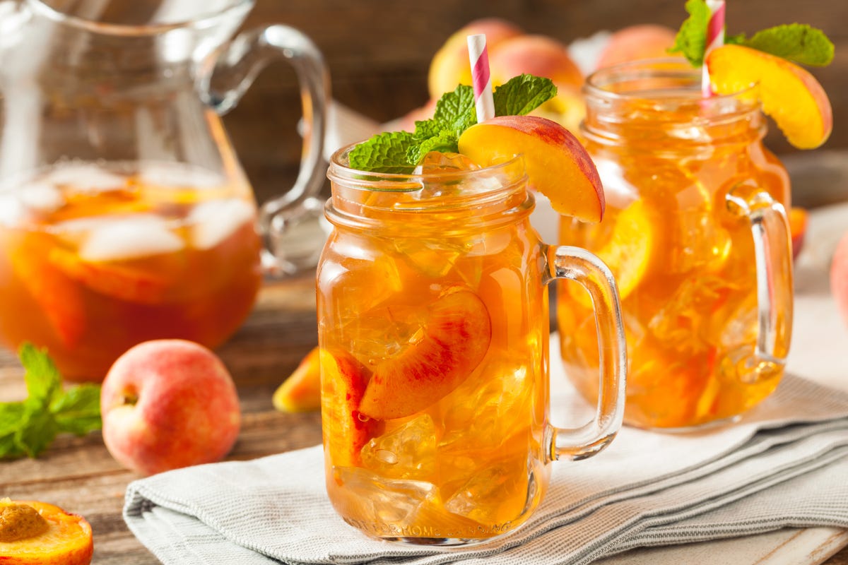 Peach Tea - Sweetened or Unsweetened - Binky's Culinary Carnival