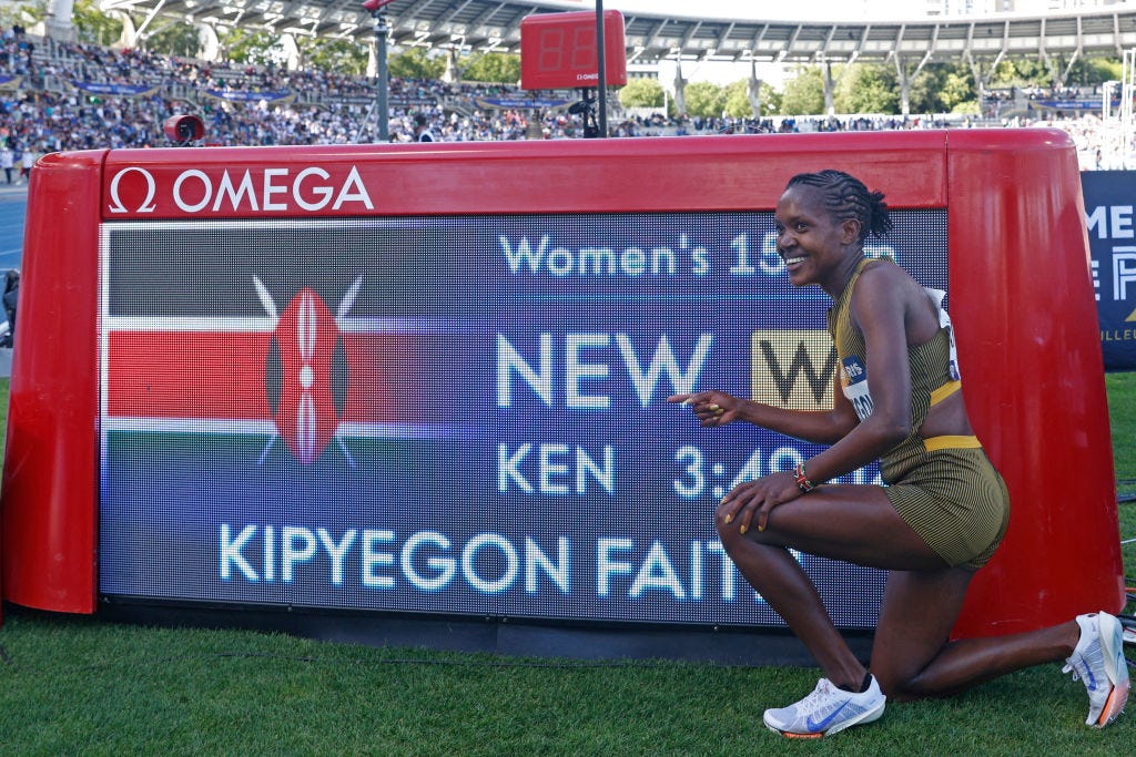 preview for Faith Kipyegon tras batir el récord mundial de la milla en Mónaco 2023