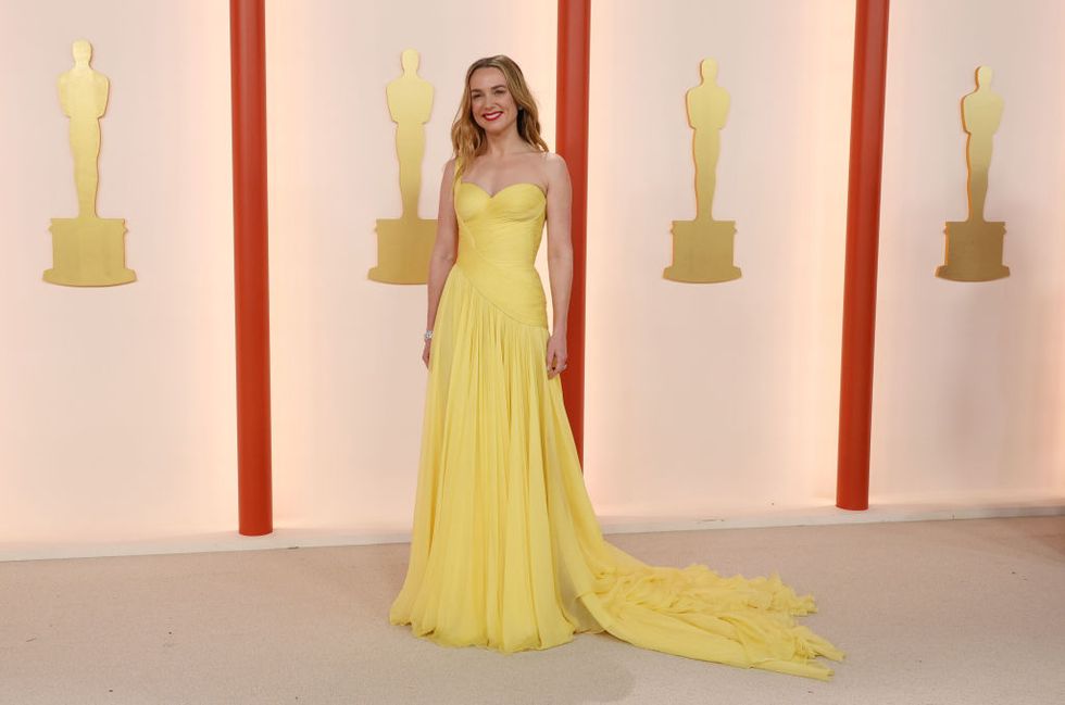 Kerry Condon's wears pearl gown to Oscars after party