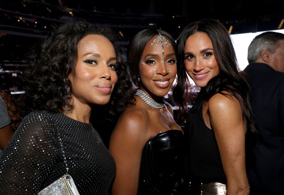 kerry washington, kelly rowland and meghan at beyonce's concert