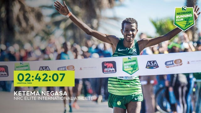 Ketema Negasa broke the men s 50km world record running 31 miles in 2 42 07