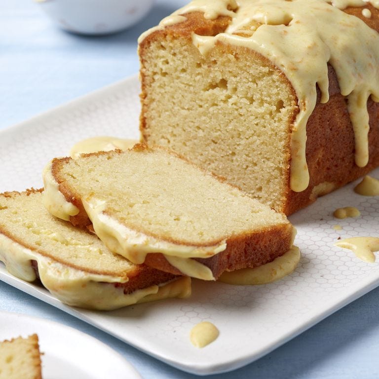 keto pound cake with a citrus glaze