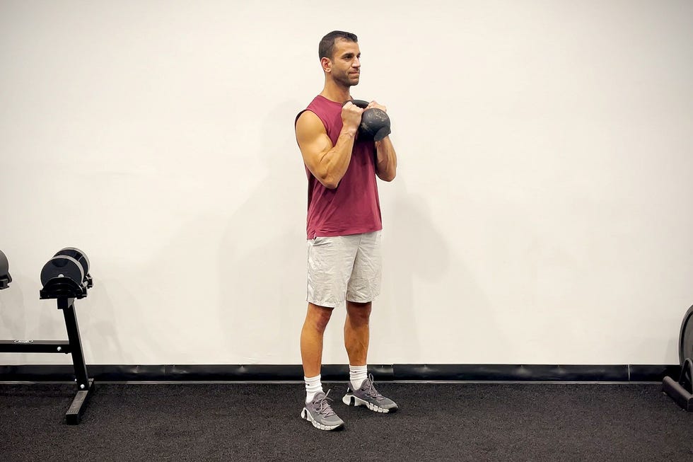 upper body kettlebell workout, bicep curl