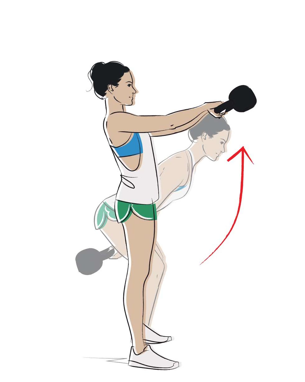 kettlebell swing - quick morning workout