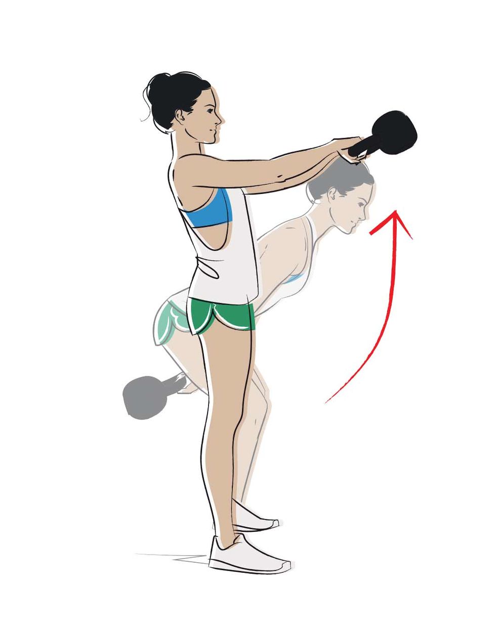 kettlebell swing - quick morning workout