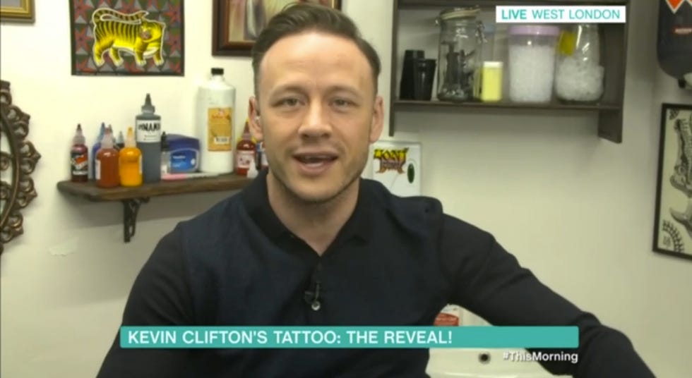 Kevin Clifton, This Morning tattoo