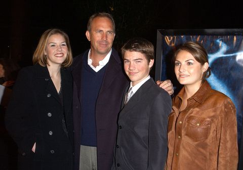kevin costner with kids annie lily and joe