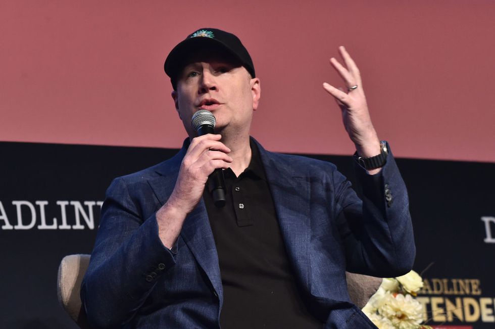 los angeles, california november 19 kevin feige from the film black panther wakanda forever speaks onstage during contenders film los angeles at dga theater complex on november 19, 2022 in los angeles, california photo by alberto rodriguezdeadline via getty images