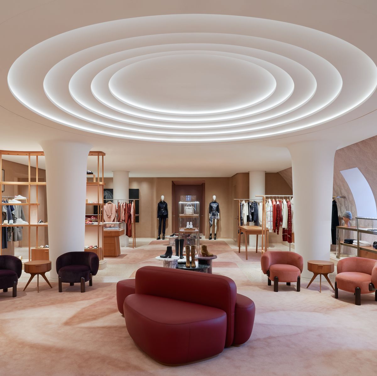 Louis Vuitton Store With Its Internal Creative Staircase Stock