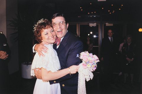 Comedian Jerry Lewis Posing with His New Bride Sandra Pitnick