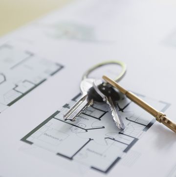 keys on a floor plan