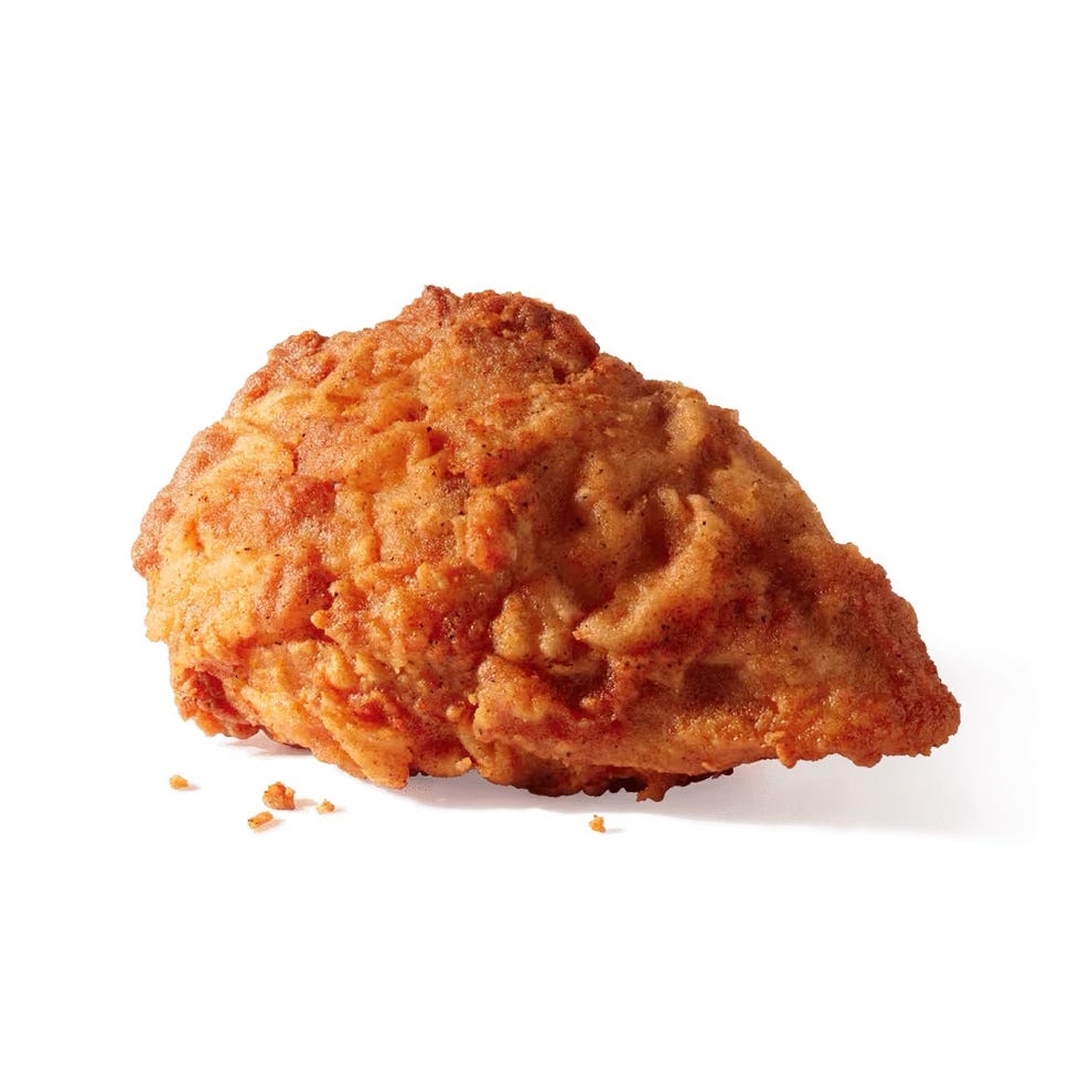 fried chicken piece showcasing a crispy goldenbrown exterior