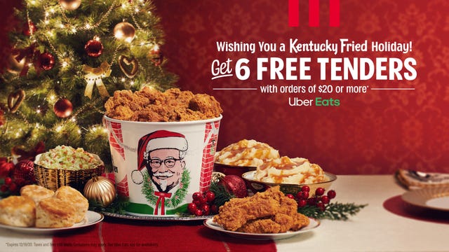 kfc has a chicken tenders deal on uber eats