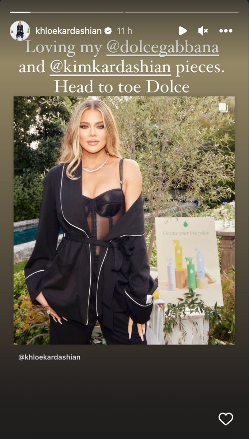 khloe kardashian on instagram wearing a see through corset