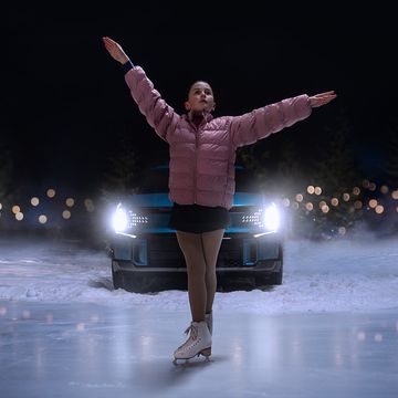 kia ev9 super bowl ad girl ice skating