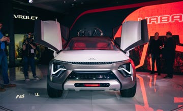 Land vehicle, Vehicle, Car, Auto show, Motor vehicle, Sport utility vehicle, Automotive design, Concept car, Mitsubishi, Mini SUV, 