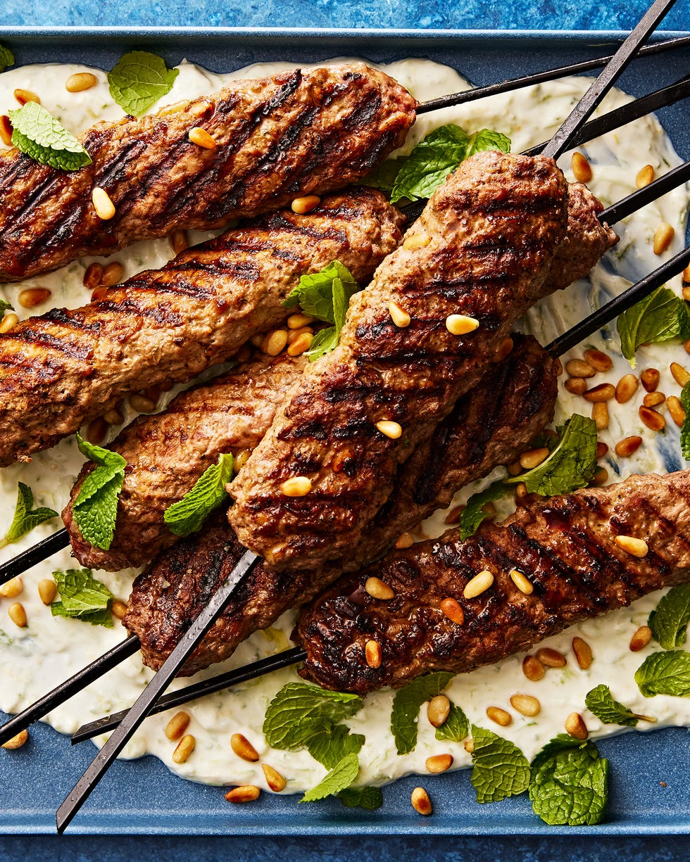 Kibbeh's Spiced Lamb Skewers with Tzatziki Sauce