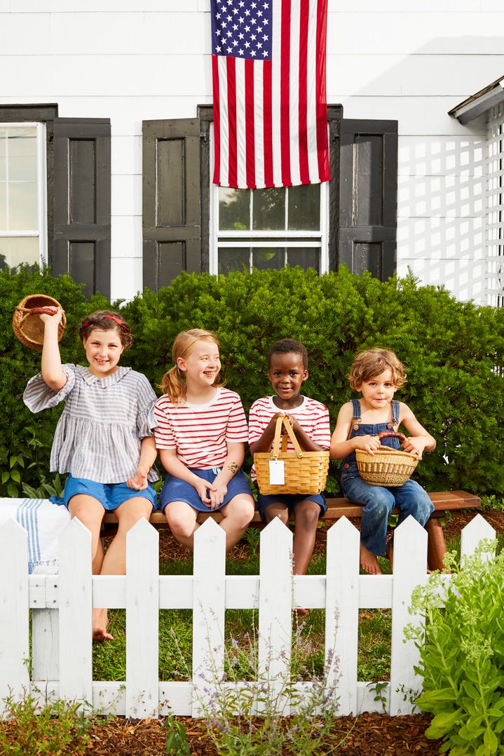 catskills, new york home of sarah copeland fourth of july party, patriotic