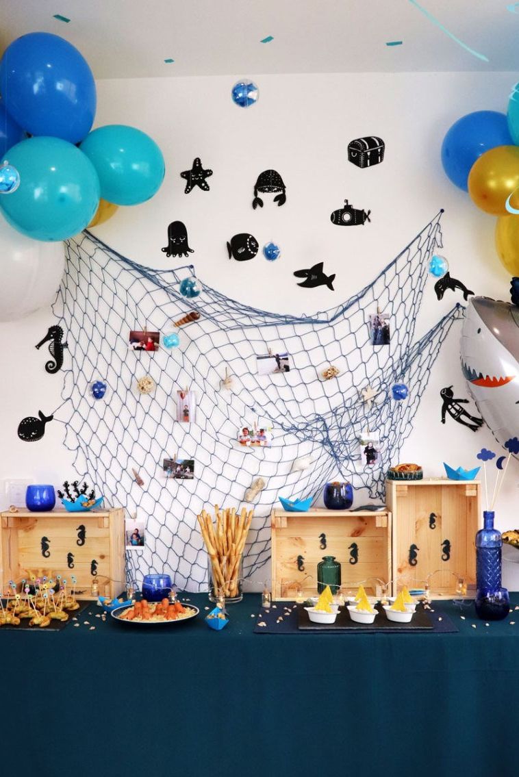 1 2 3 Year Boy Girl Birthday Decorations Ocean Theme Birthday
