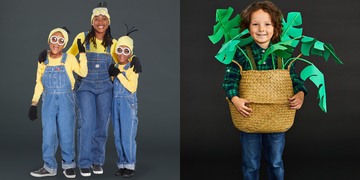 minions and planter kids halloween costume