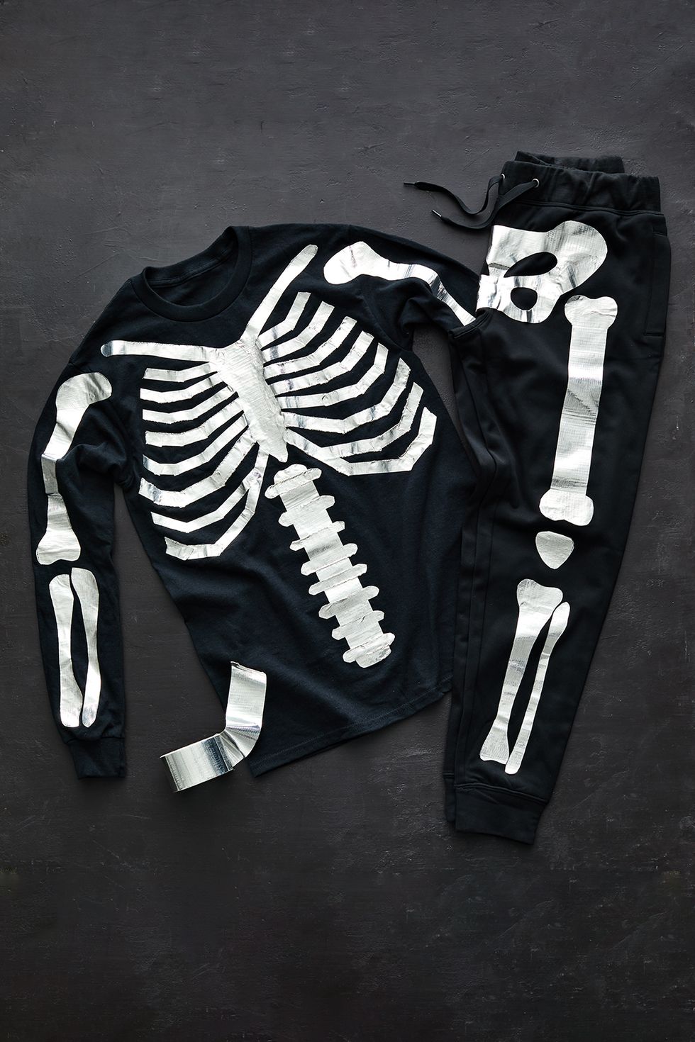 a duct tape skeleton kids' halloween costume