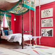 Bed, Furniture, Room, Bedroom, Red, Interior design, Canopy bed, Pink, four-poster, Decoration, Bed, Furniture, Room, Bedroom, Red, Interior design, Canopy bed, Pink, four-poster, Decoration,